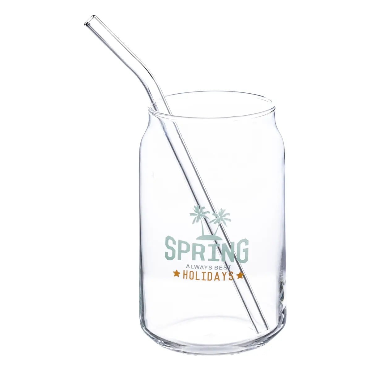 Szklanka szklana do napojów z rurką Summer A kpl. 4 szt.
