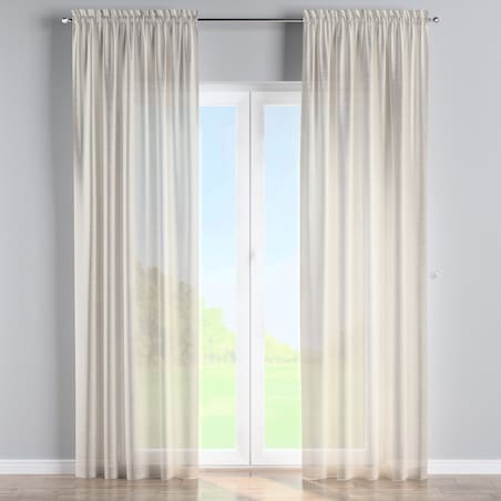 Zasłona na kanale z grzywką 1 szt. 130x260 ecru