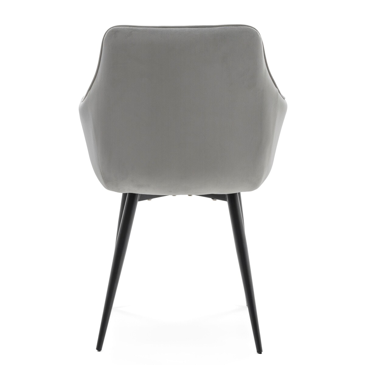 Krzesło tapicerowane welurowe QUATTRO velvet jasnoszary