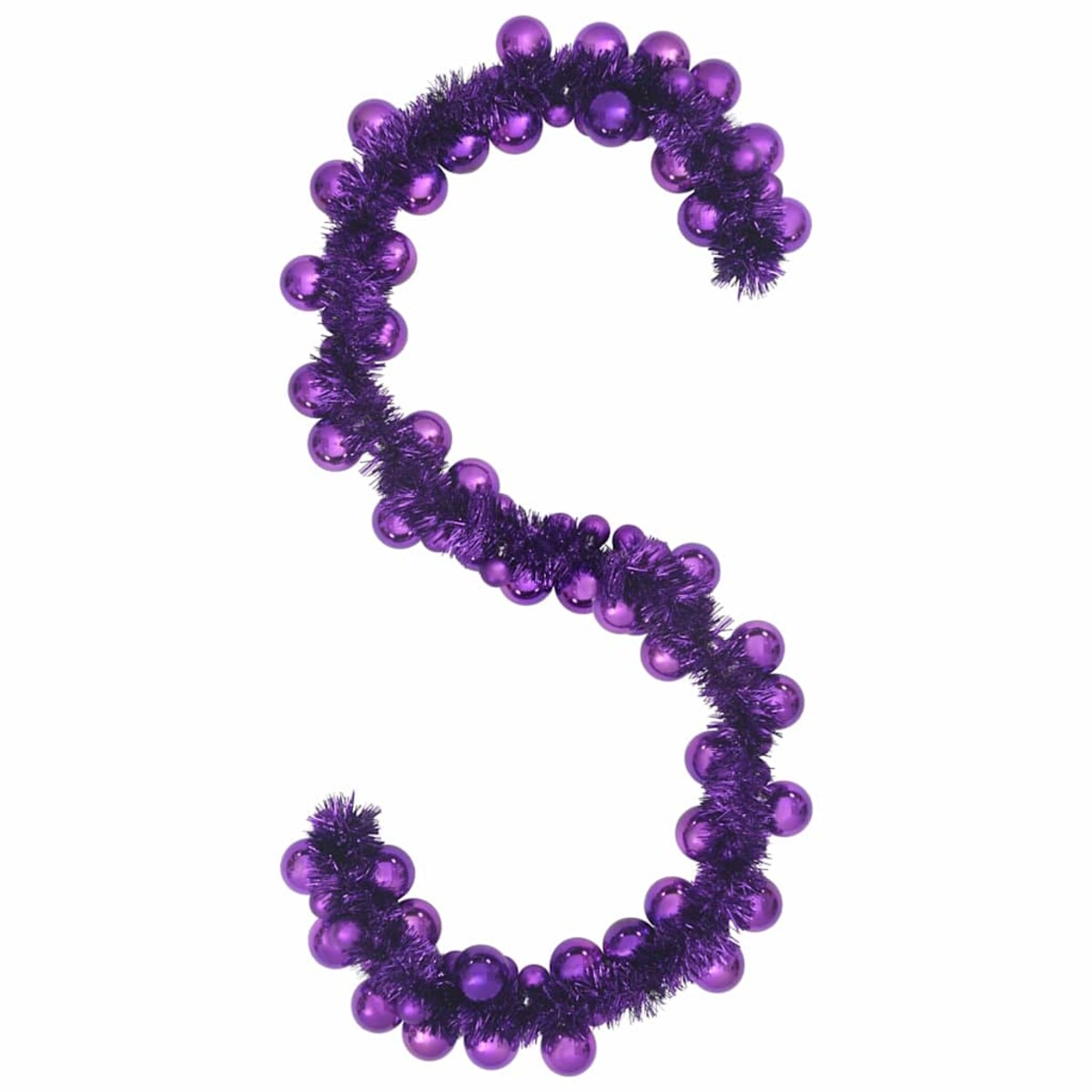 vidaXL Girlanda z bombek świątecznych Liliowy 186 cm polistyren