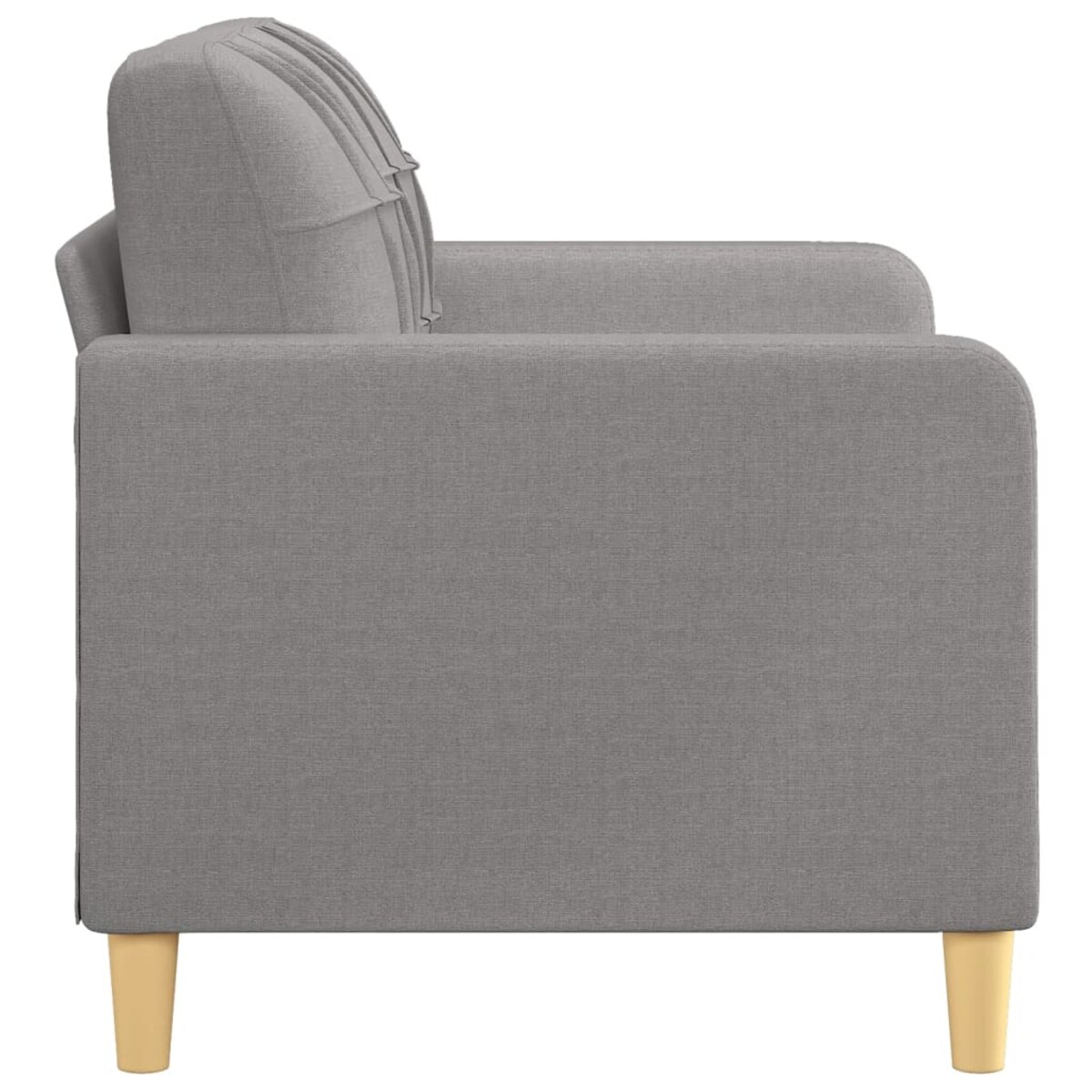 vidaXL Sofa 2-osobowa, jasnoszara, 120 cm, tapicerowana tkaniną