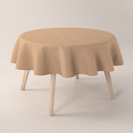 Obrus okrągły 130 x 130 cm beżowy