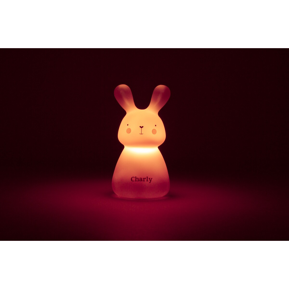 Lampka nocna LED - OLALA - Króliczek Charly - różowy