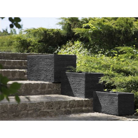 Doniczki zestaw 3 szt. czarne MYRA