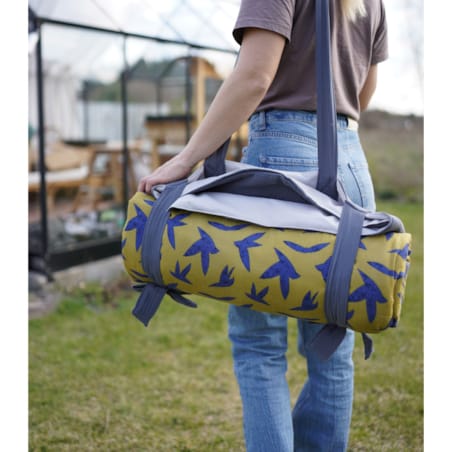 Modern Denim – muślinowy koc piknikowy XXL – mata piknikowa 180×150 cm