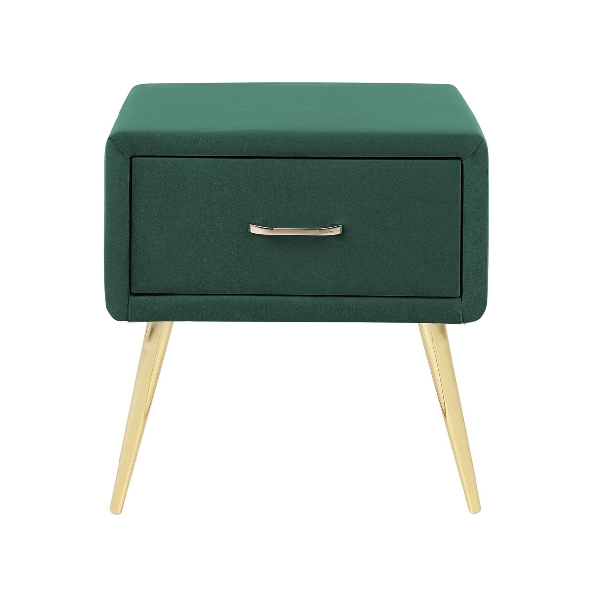 Szafka nocna welurowa zielona FLAYAT