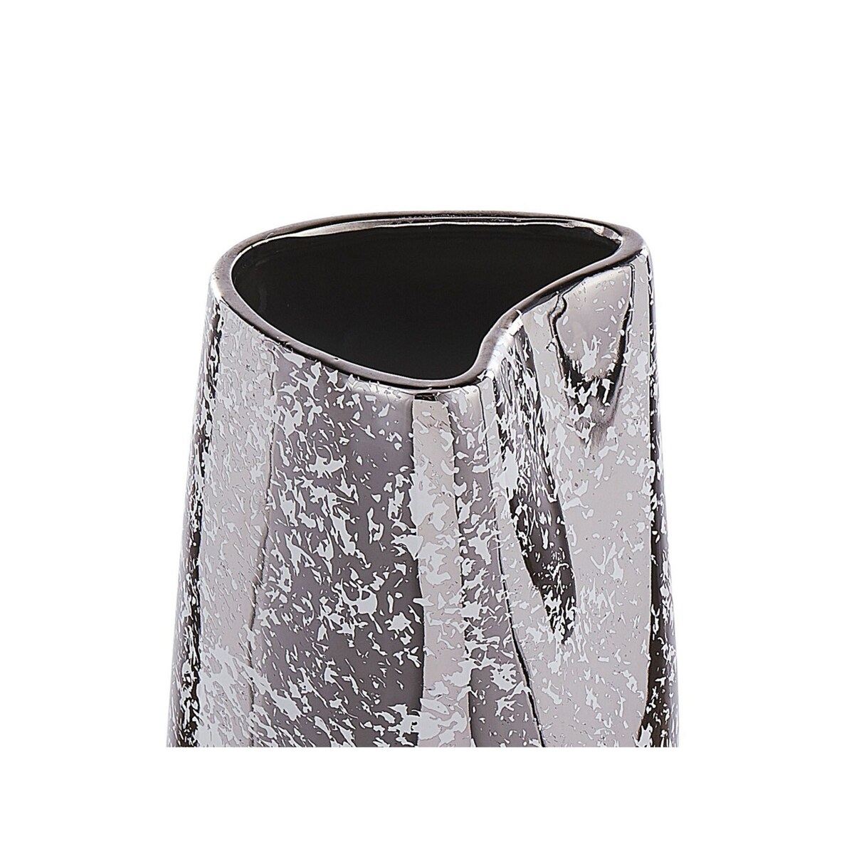 Wazon dekoracyjny ceramiczny 27 cm srebrny CIRTA