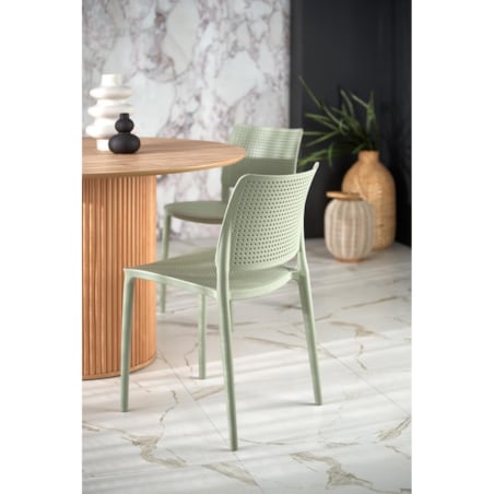 STÓŁ OKRĄGŁY Delar dąb naturalny 120 cm DREWNIANY STELAŻ mdf