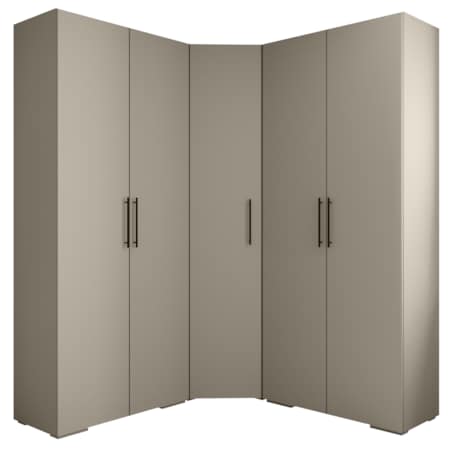 Garderoba wysoka do przedpokoju INOVA 3 Z5 kaszmir+czarny