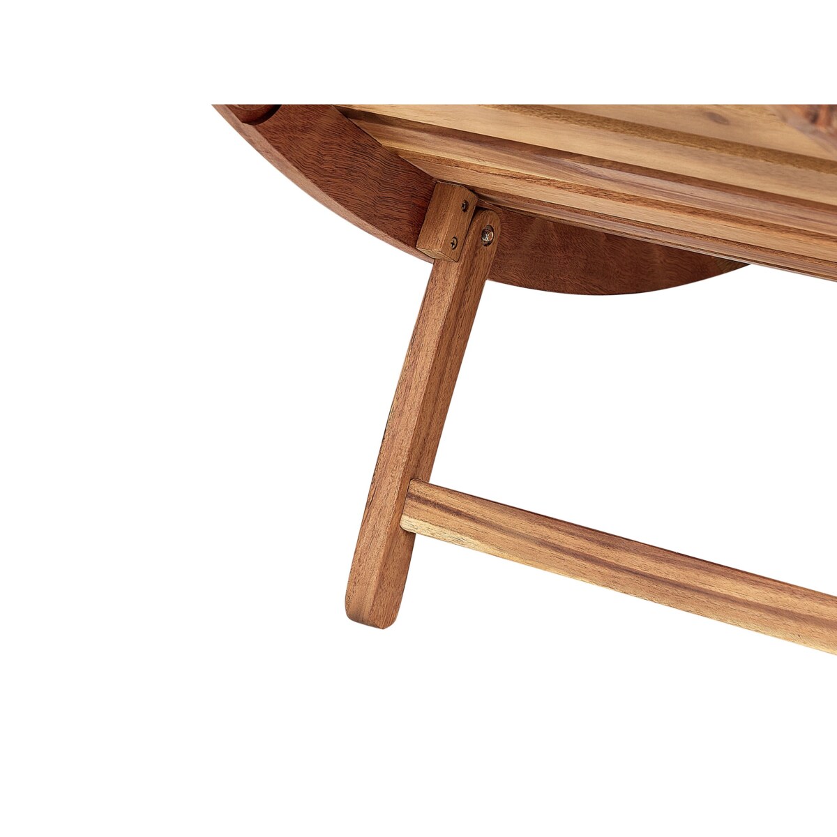 Leżak ogrodowy z poduszką LUINO Drewno akacjowe Szary