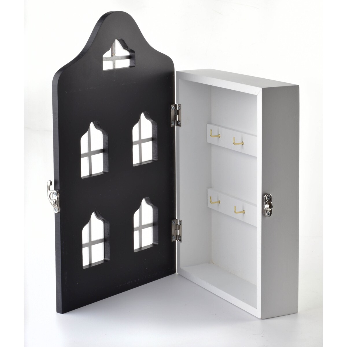 STACY Skrzynka na klucze 17,5x5,5x29,5cmDomek czarny