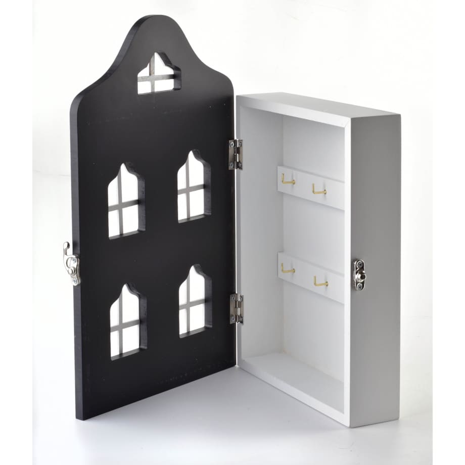 STACY Skrzynka na klucze 17,5x5,5x29,5cmDomek czarny