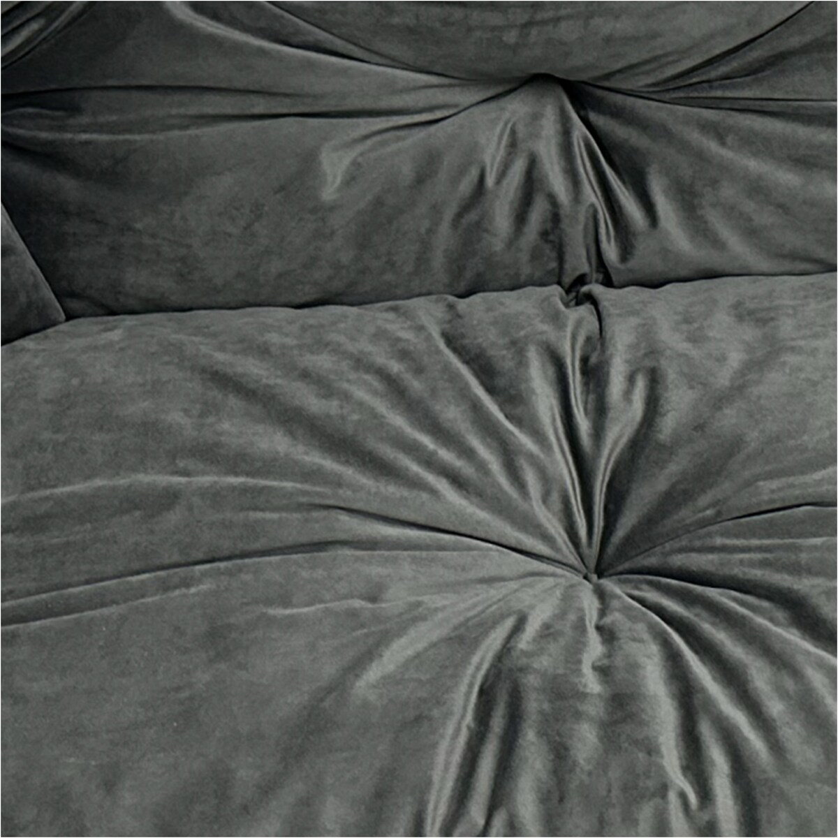 Poduszka Ogrodowa Zestaw 120X60X50 Welur Na Ławkę Huśtawkę Taras Dekoracyjny Szara