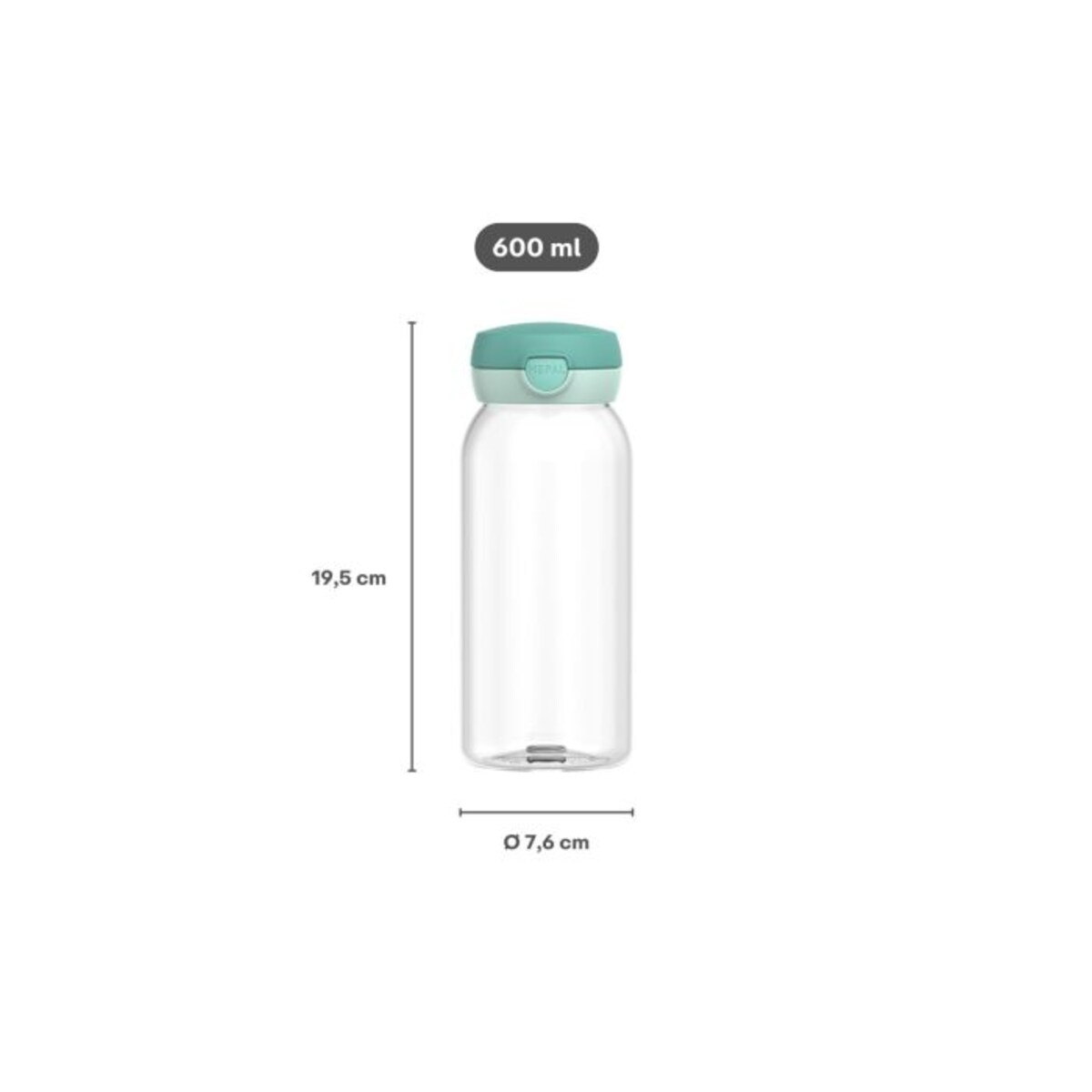 Butelka Flip Cap Campus 600 ml Cool Pink 107485074100