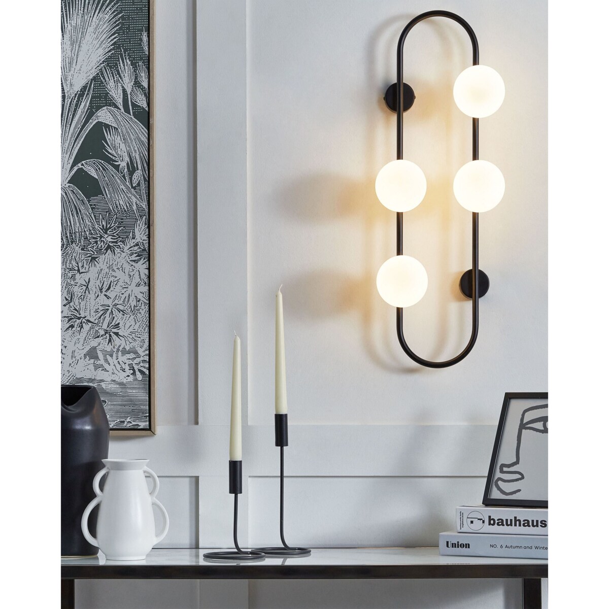 Lampa ścienna YANGO Czarny Metal