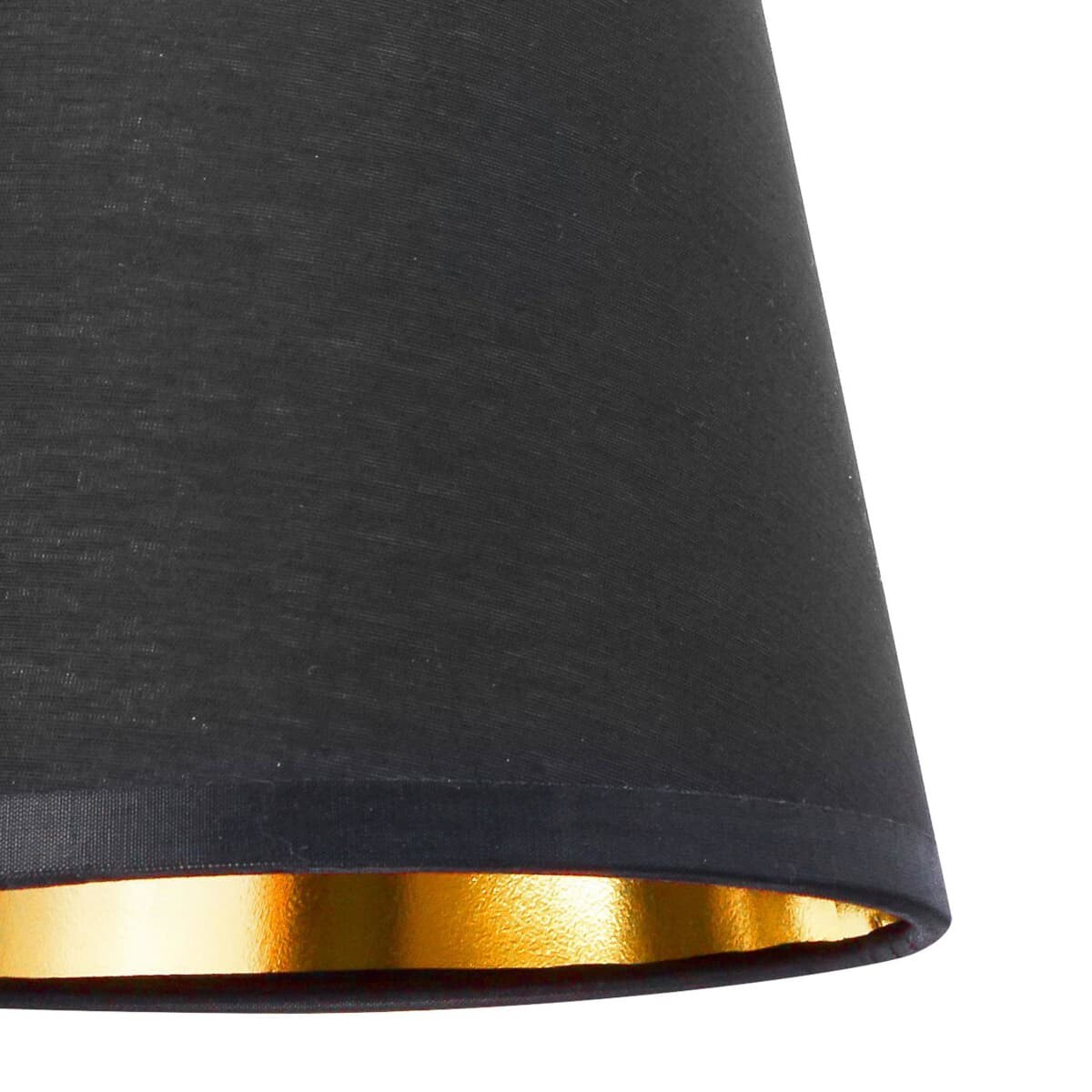 Kinkiet na peszlu Wire 826 TK Lighting tkaninowy czarny klosz złoty