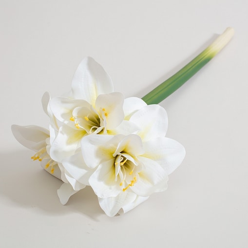 Kwiat sztuczny Amarylis 62 cm cream, 15x62 cm