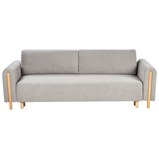 Sofa rozkładana dla 3 osób KVAM Szary ze schowkiem