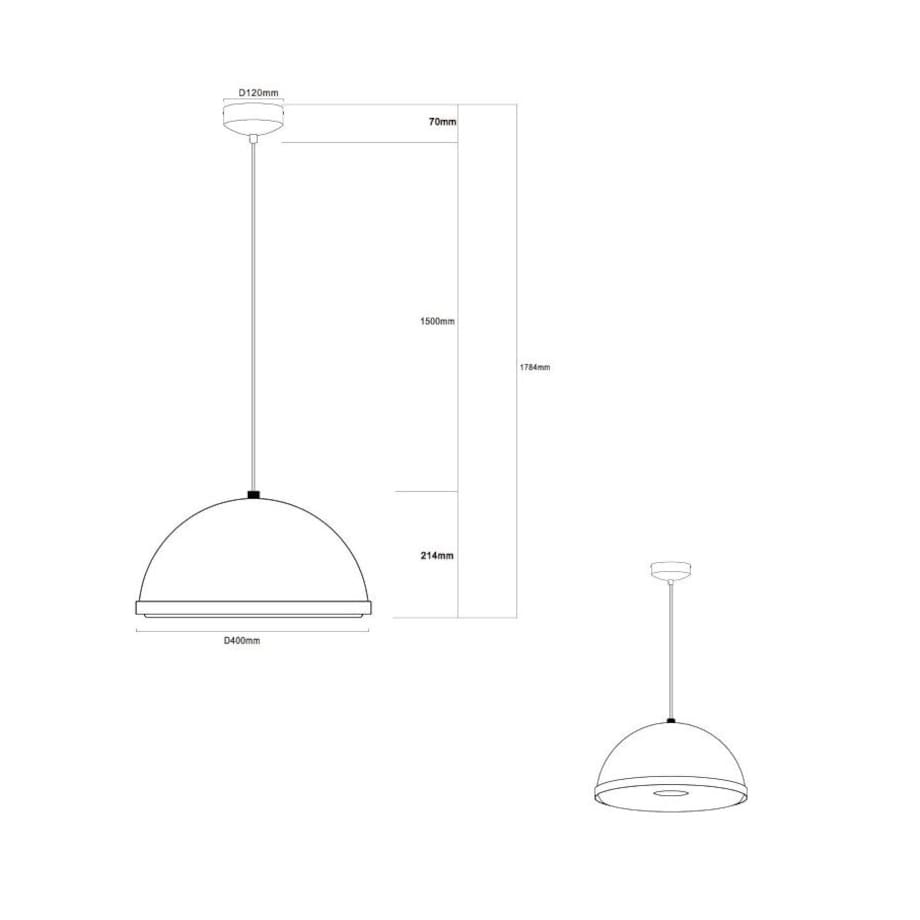 Lampa wisząca aluminiowa Zorania ceglasty brąz Monnarita