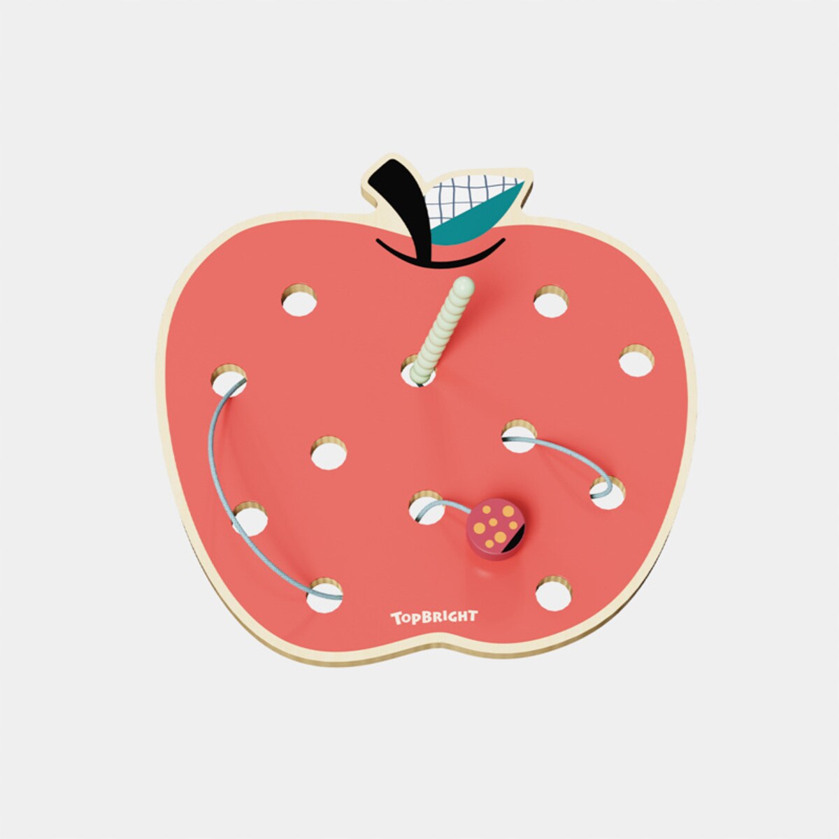 Robaczki w jabłuszku – drewniana zabawka edukacyjna logiczna 18 mies.+ Top Bright