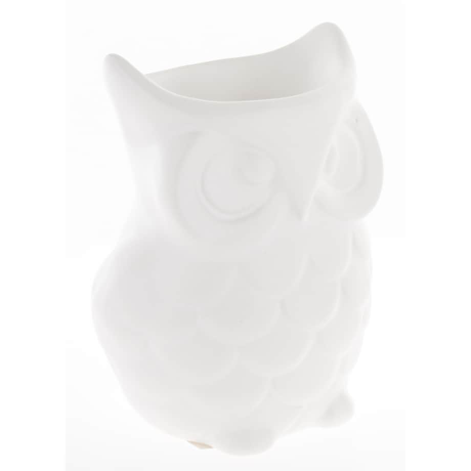 Kominek zapachowy ceramiczny 12x9x7 cm AROMA biała sowa