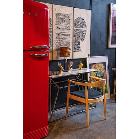 Skandynawskie krzesło Kennedy czarne jesion naturalny