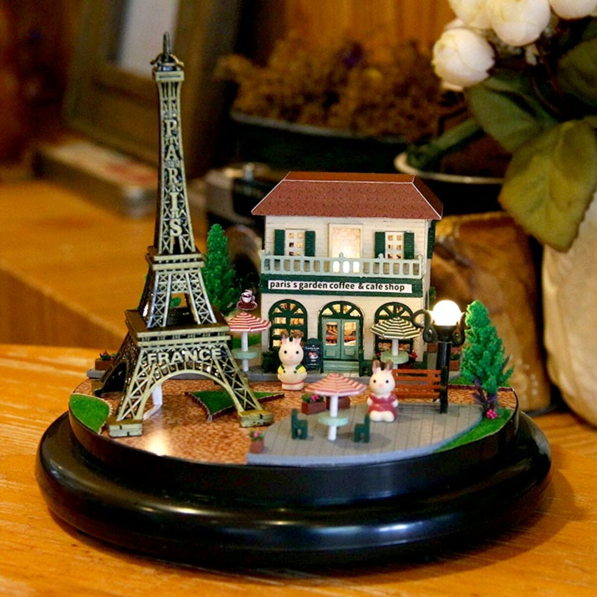 Miniaturowy domek DIY - Kawa pod wieżą Eiffla