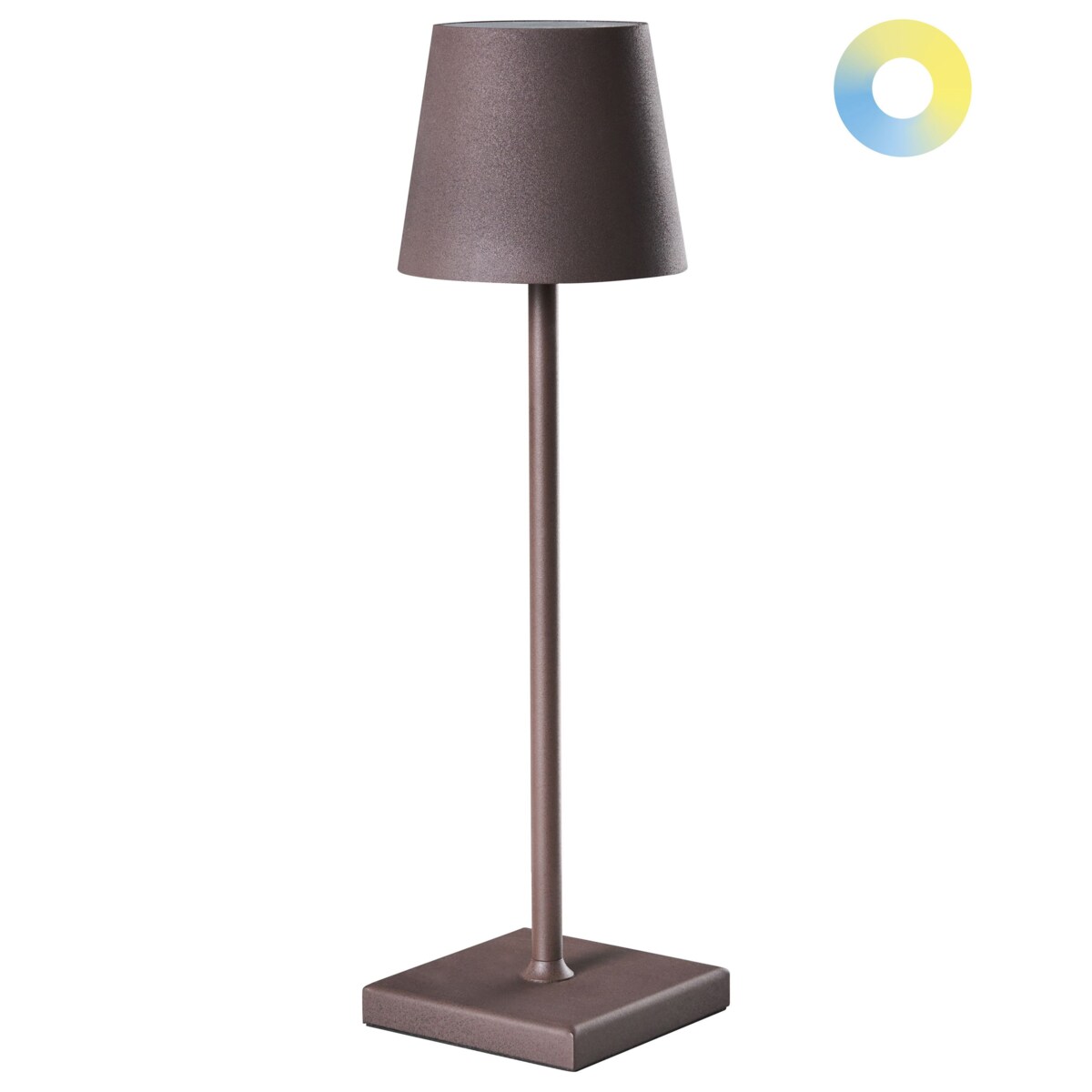 Bezprzewodowa lampa stołowa LED BACEIRO Ze ściemniaczem Metal Brązowy