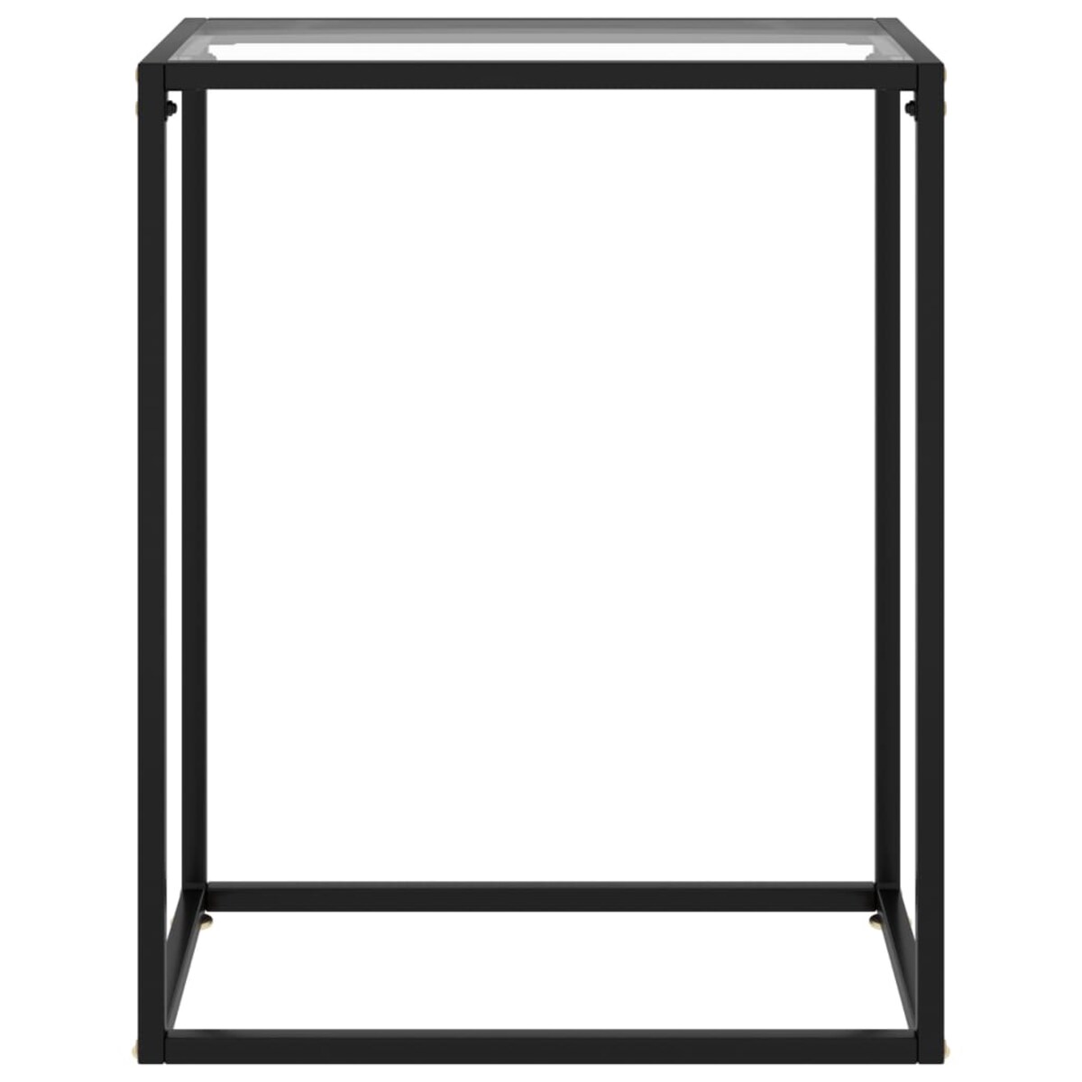 vidaXL Stolik konsolowy, przezroczysty, 60x35x75 cm, szkło hartowane
