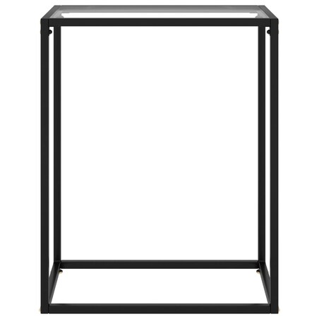 vidaXL Stolik konsolowy, przezroczysty, 60x35x75 cm, szkło hartowane
