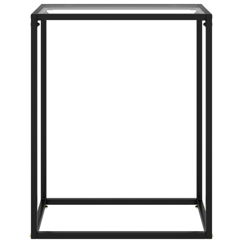 vidaXL Stolik konsolowy, przezroczysty, 60x35x75 cm, szkło hartowane