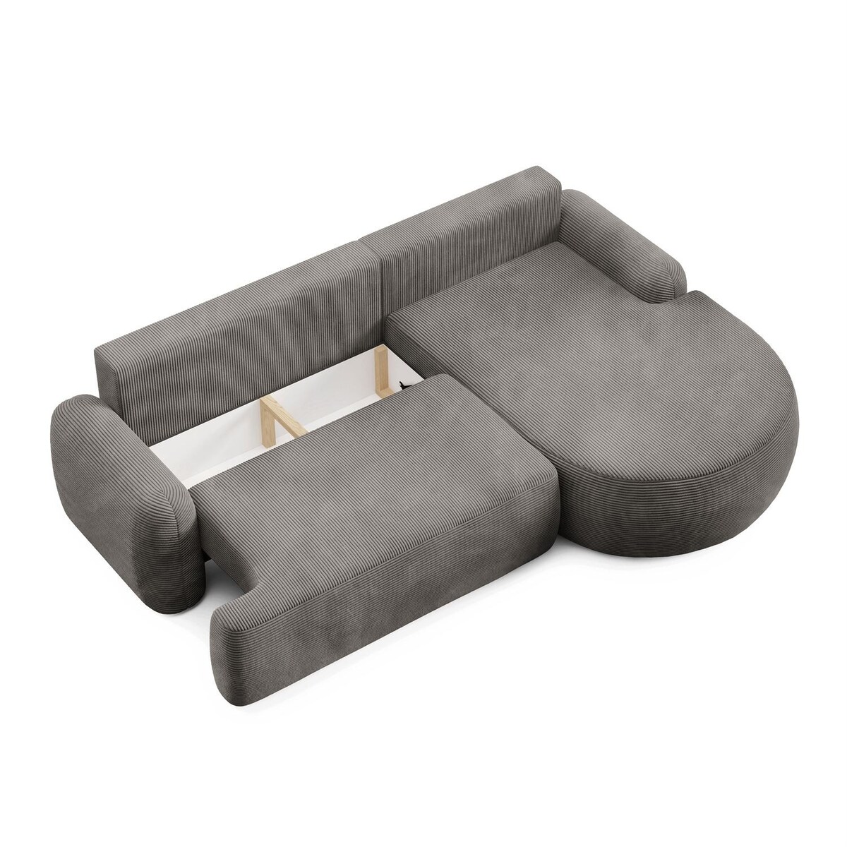 Zaokrąglony narożnik CLEO II z funkcją spania, wersja prawa, Poso 115