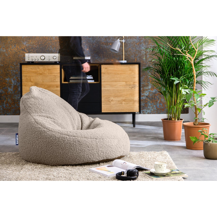 KONSIMO COSMO puf typu worek odcieniu jasnobrązowym