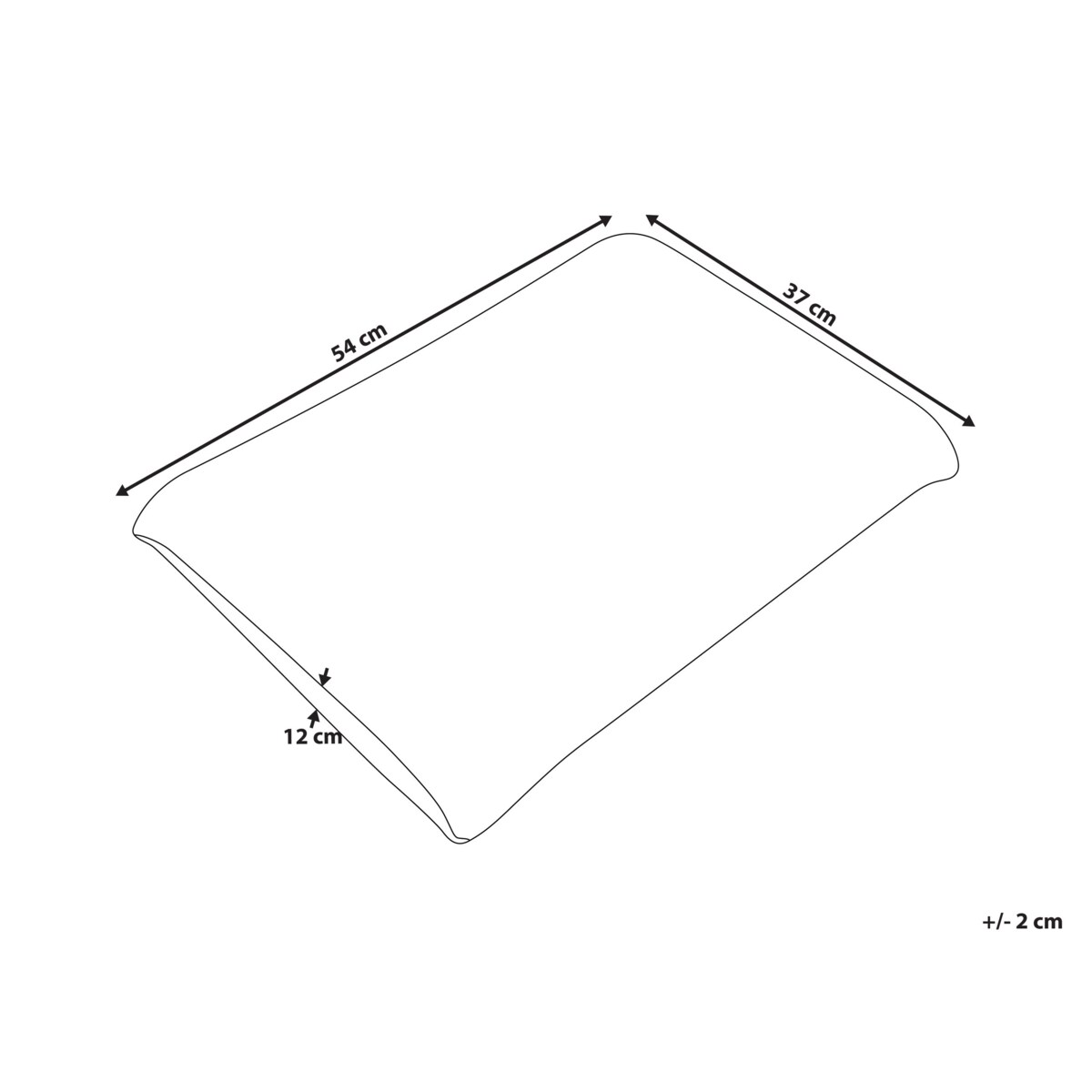 Poduszka ATHOS Niska Pianka memory 55 x 35 cm Fioletowy