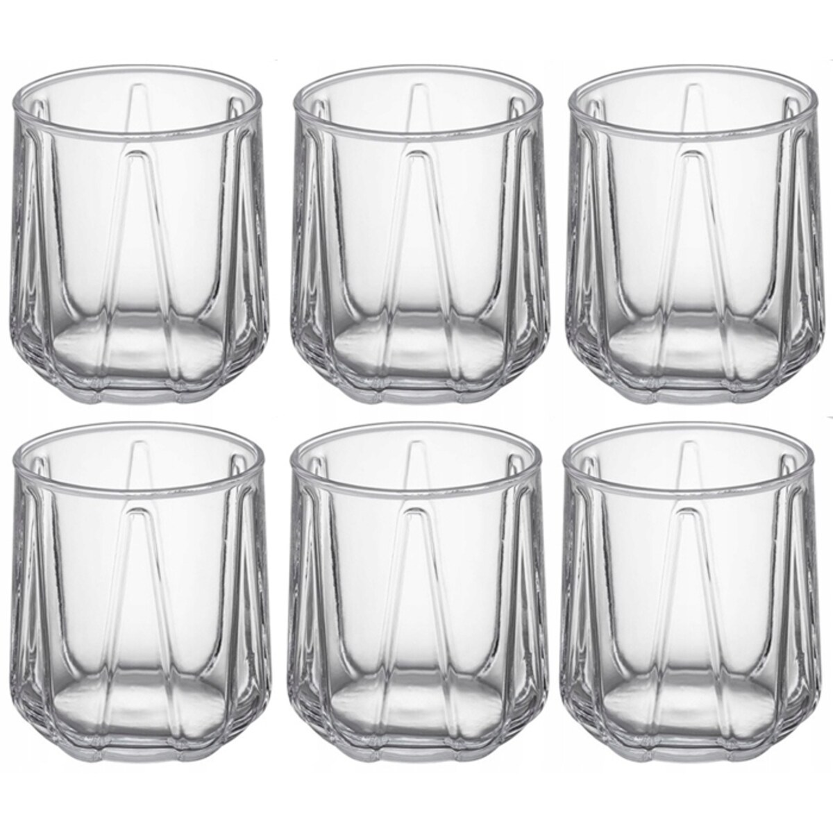 KOMPLET SZKLANKI 6x 360 ml NA DRINKI NAPOJE soki kompot grill niskie WZOREK