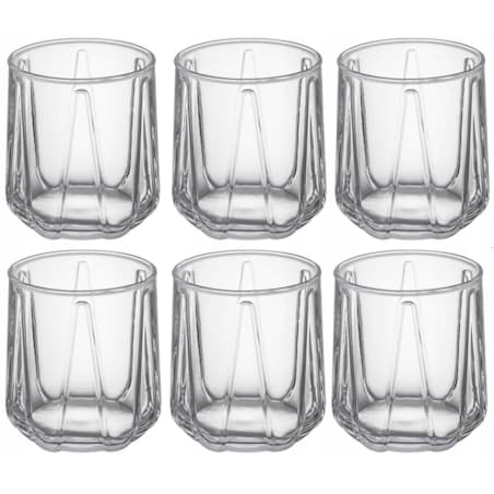 KOMPLET SZKLANKI 6x 360 ml NA DRINKI NAPOJE soki kompot grill niskie WZOREK