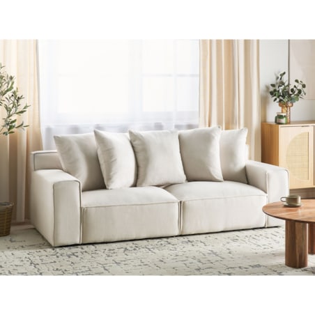 Sofa 3-osobowa złamana biel VISKAN
