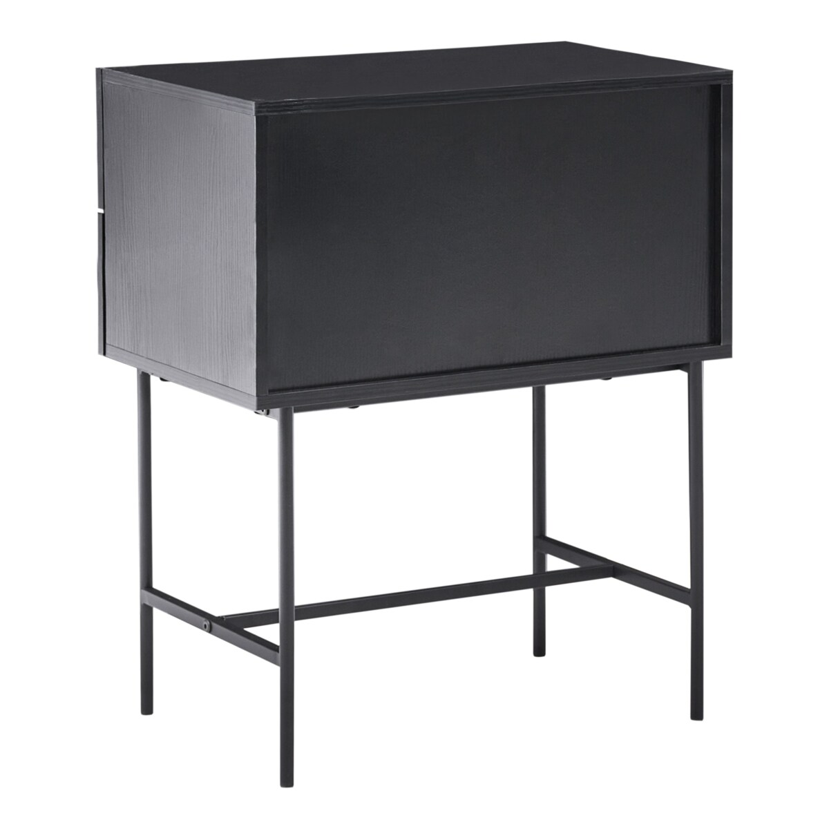 Szafka nocna 2 szuflady COVENTRY Czarny/ złoty