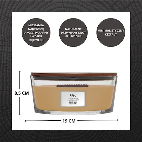 WoodWick świeca Elipsa GILDED SANDS