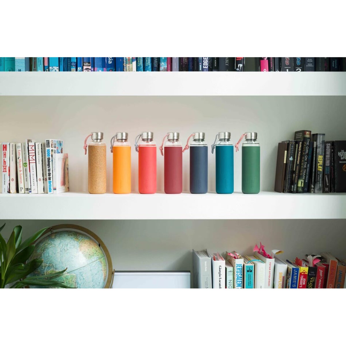 Butelka szklana na wodę pomarańczowa, 600 ml, Black+Blum