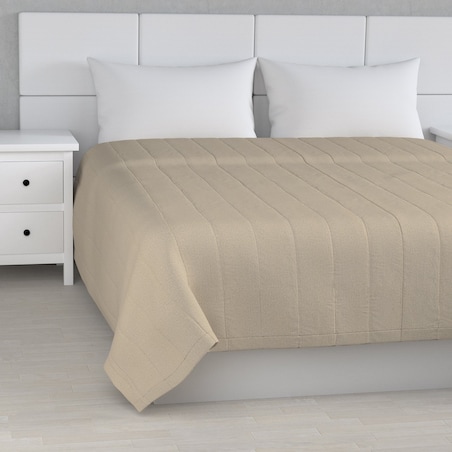 Narzuta pikowana w pasy 130x210 jasny beż
