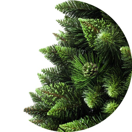 Choinka sztuczna Sosna oliwkowa z kryształkami na pniu