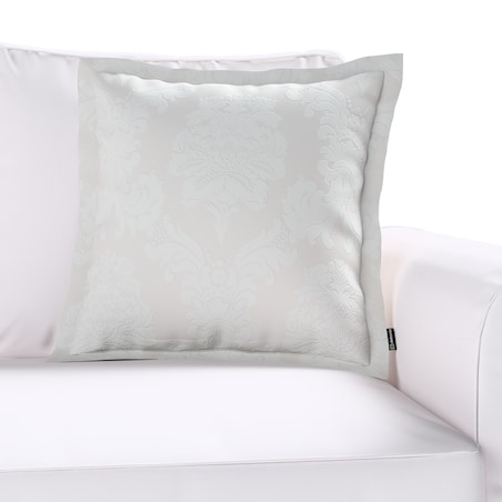 Poszewka Mona na poduszkę 45x45 liście akantu na jasno-popielatym tle