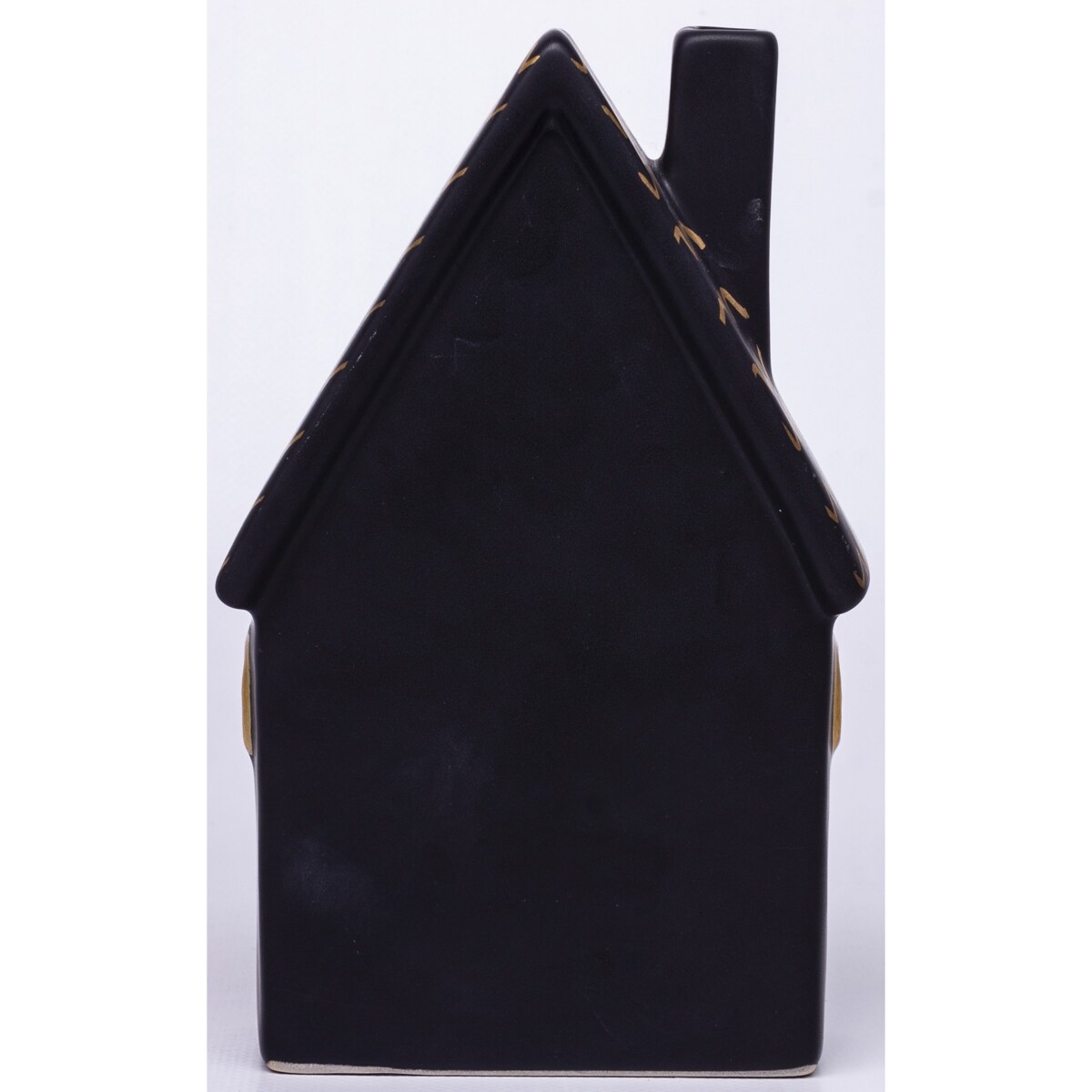 Dolomitowy czarny domek LED 19x12x6,5 cm JOUDA