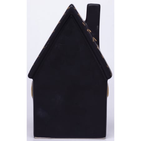 Dolomitowy czarny domek LED 19x12x6,5 cm JOUDA