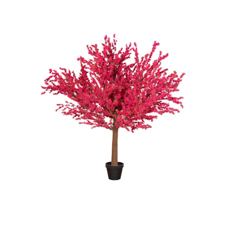 Drzewo kwitnącej wiśni z różowymi kwiatami na naturalnym pniu 300 cm x 300 cm