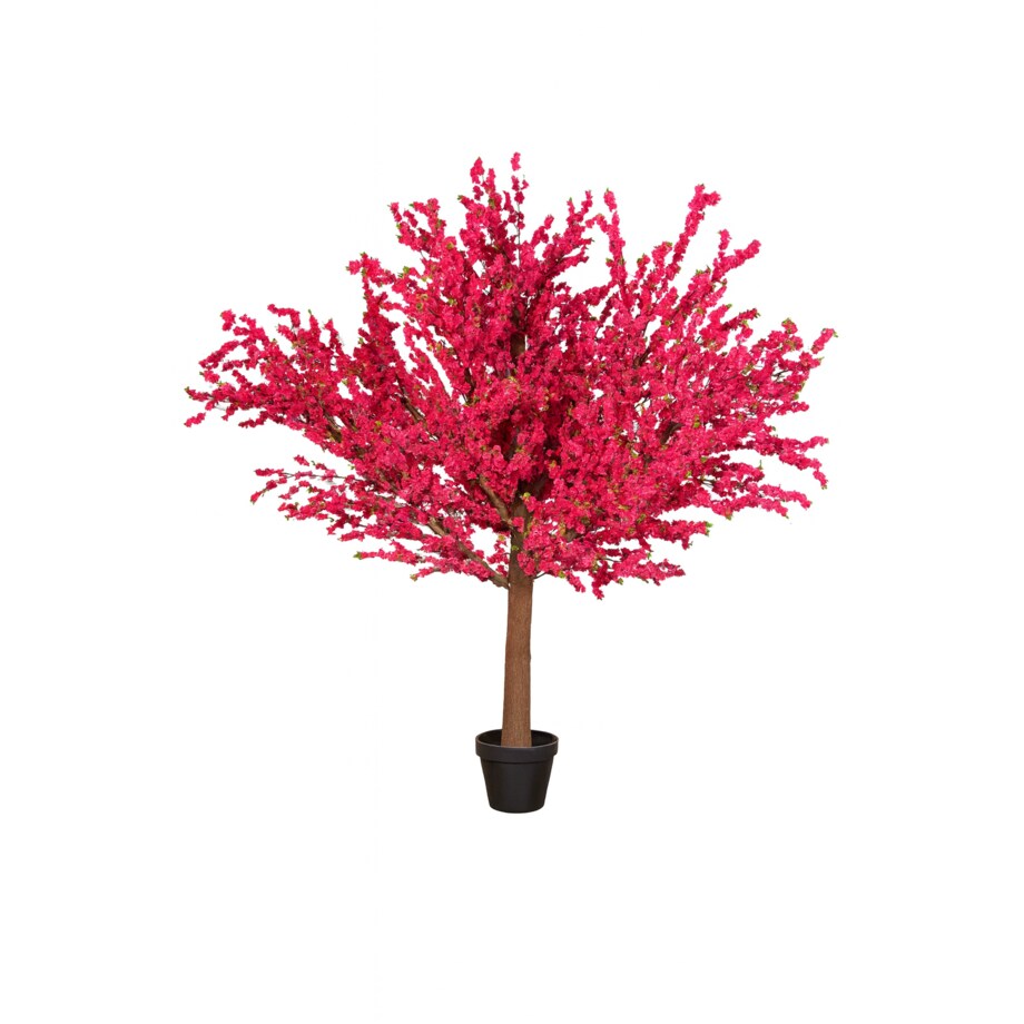 Drzewo kwitnącej wiśni z różowymi kwiatami na naturalnym pniu 300 cm x 300 cm