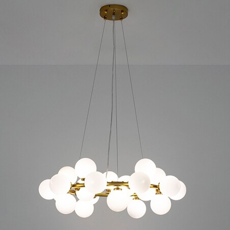 Lampa wisząca Cosmo MSE010100223 bubbles biała złota