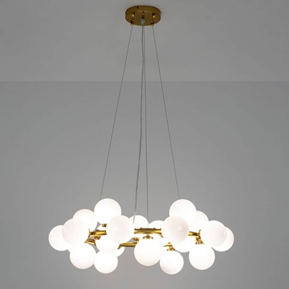 Lampa wisząca Cosmo MSE010100223 bubbles biała złota
