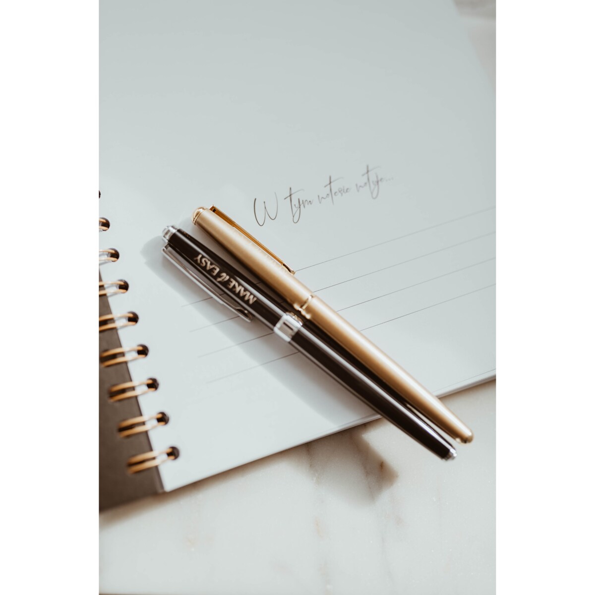 Zestaw piór atramentowych z etui – BLACK&GOLD